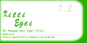 kitti egei business card